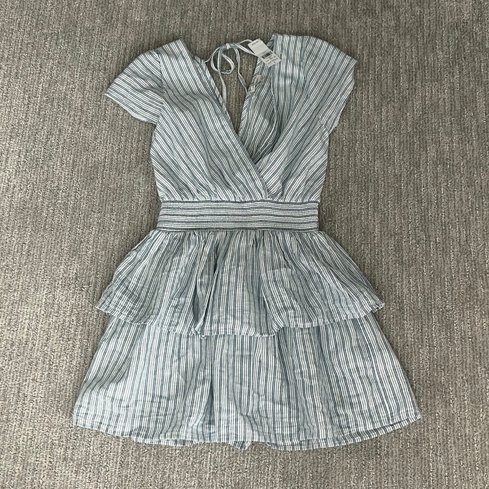 American Eagle Blue and White Striped Dress
